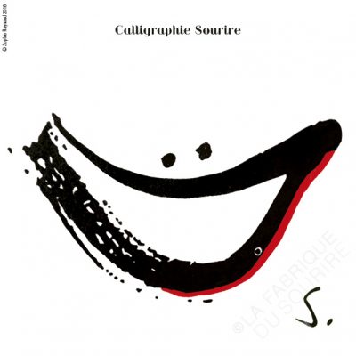 Sourire noir et rouge