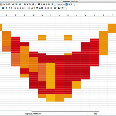 Carte Sourire sur Excel