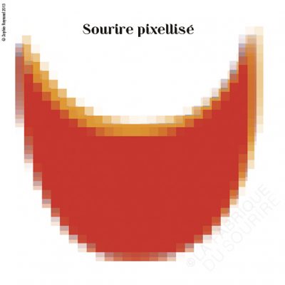 Sourire pixellisé